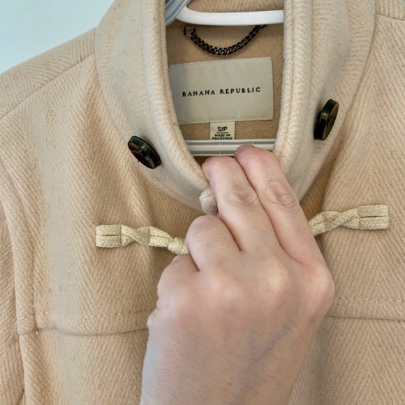Cream Banana Republic Toggle Coat - Picture 5 of 10